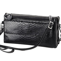 Leather Messenger Bag Zipper Crossbody Clutches Handbags Pouch