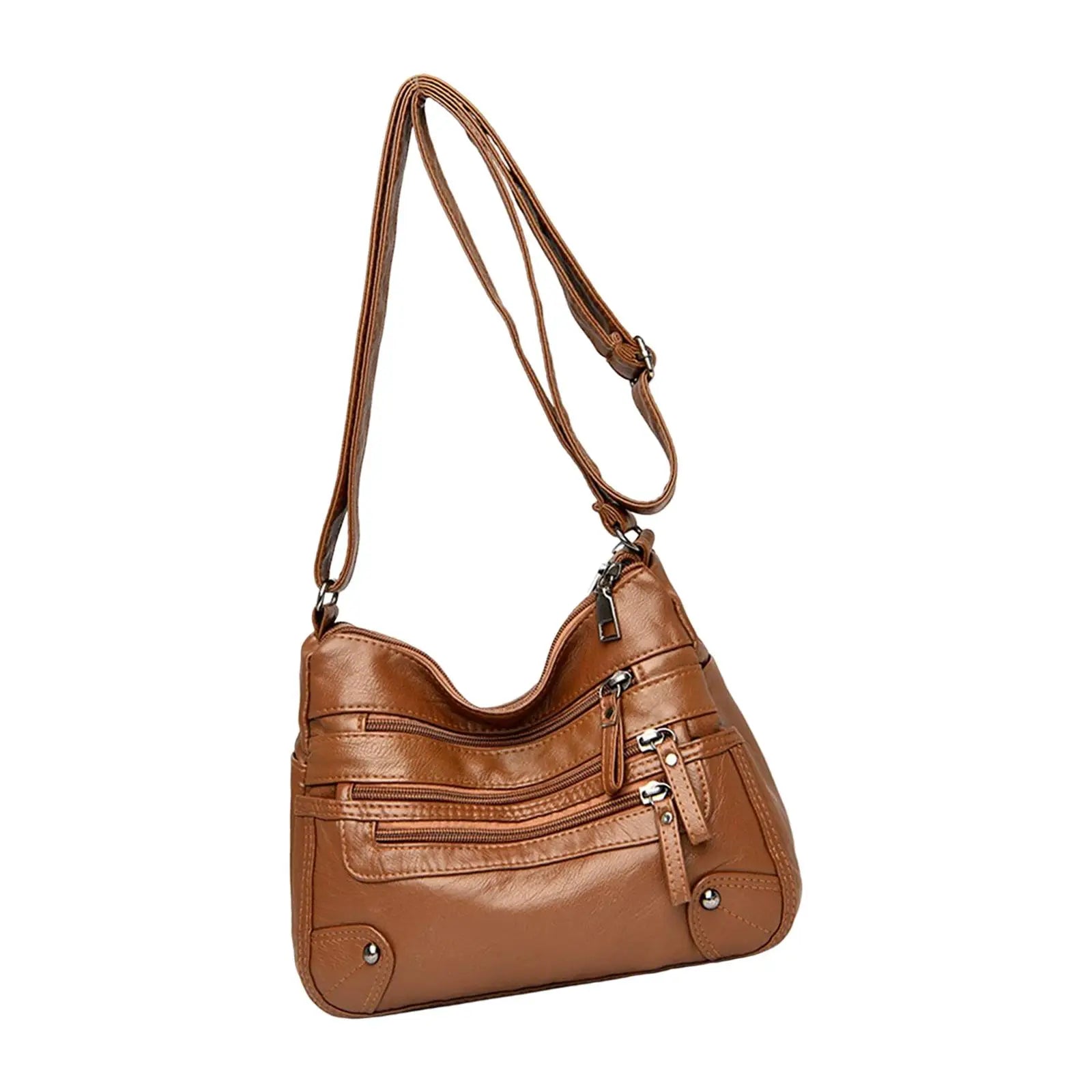 Women Leather Shoulder Bag Big Capacity Layer Shopping Bag