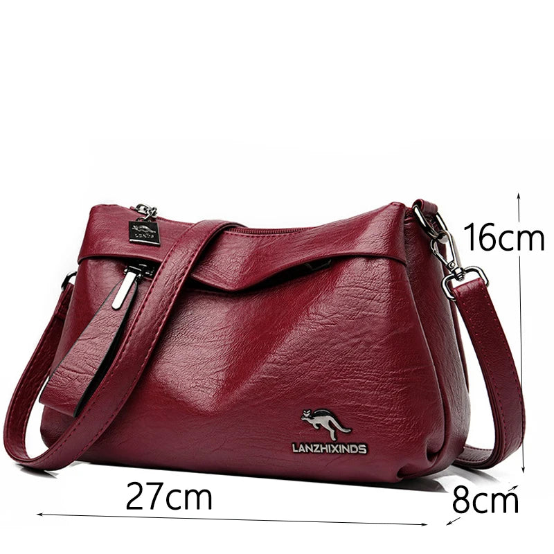 Women Leather Crossbody Bag Handbag Messenger Shoulder Bag