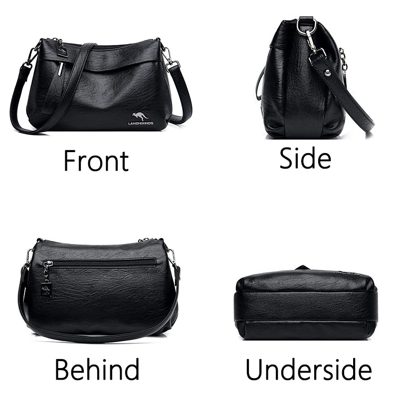 Women Leather Crossbody Bag Handbag Messenger Shoulder Bag