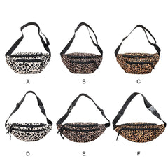 Leopard Print Flannel Shoulder Bag Women Retro Handbag