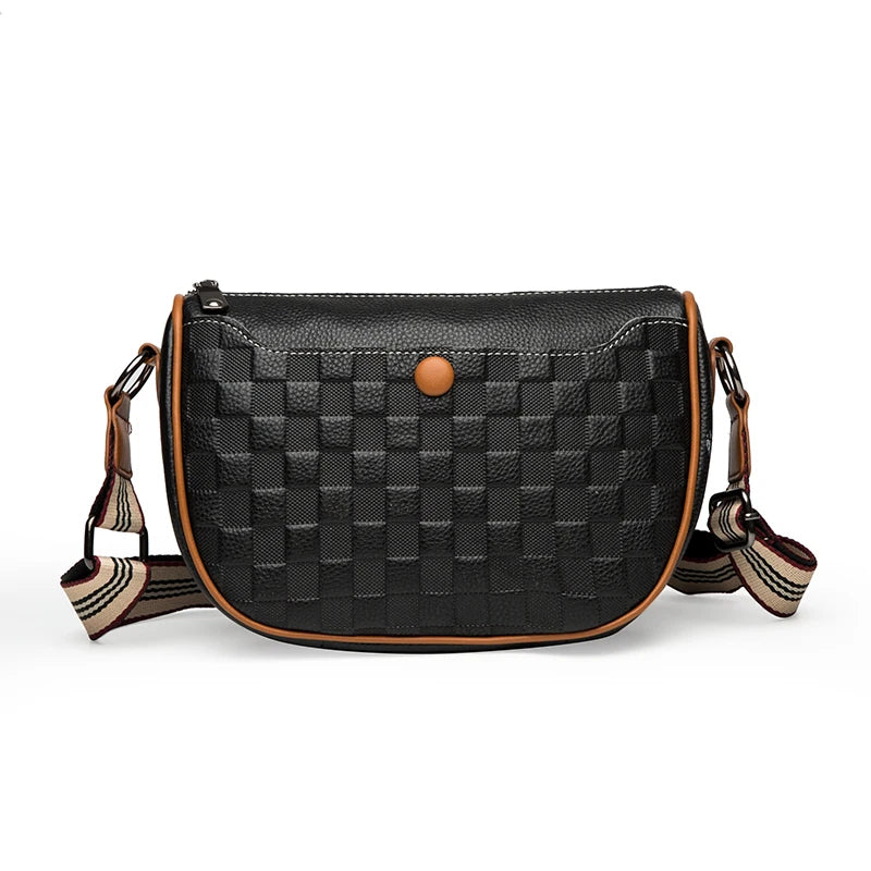 Women Litchi Pattern Shoulder Bags Leather Ladies Crossbody Bag