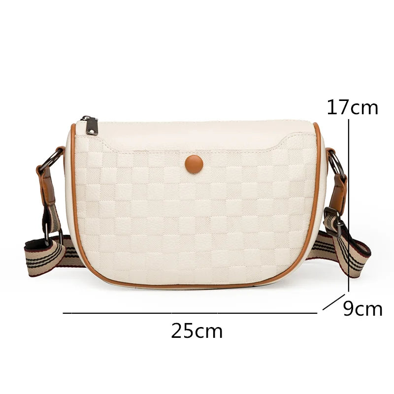 Women Litchi Pattern Shoulder Bags Leather Ladies Crossbody Bag