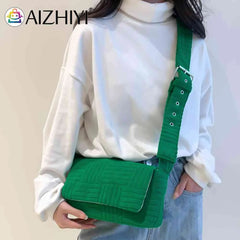 Women Messenger Bag Casual Flip Commute Bag Adjustable Strap Soft Cloth