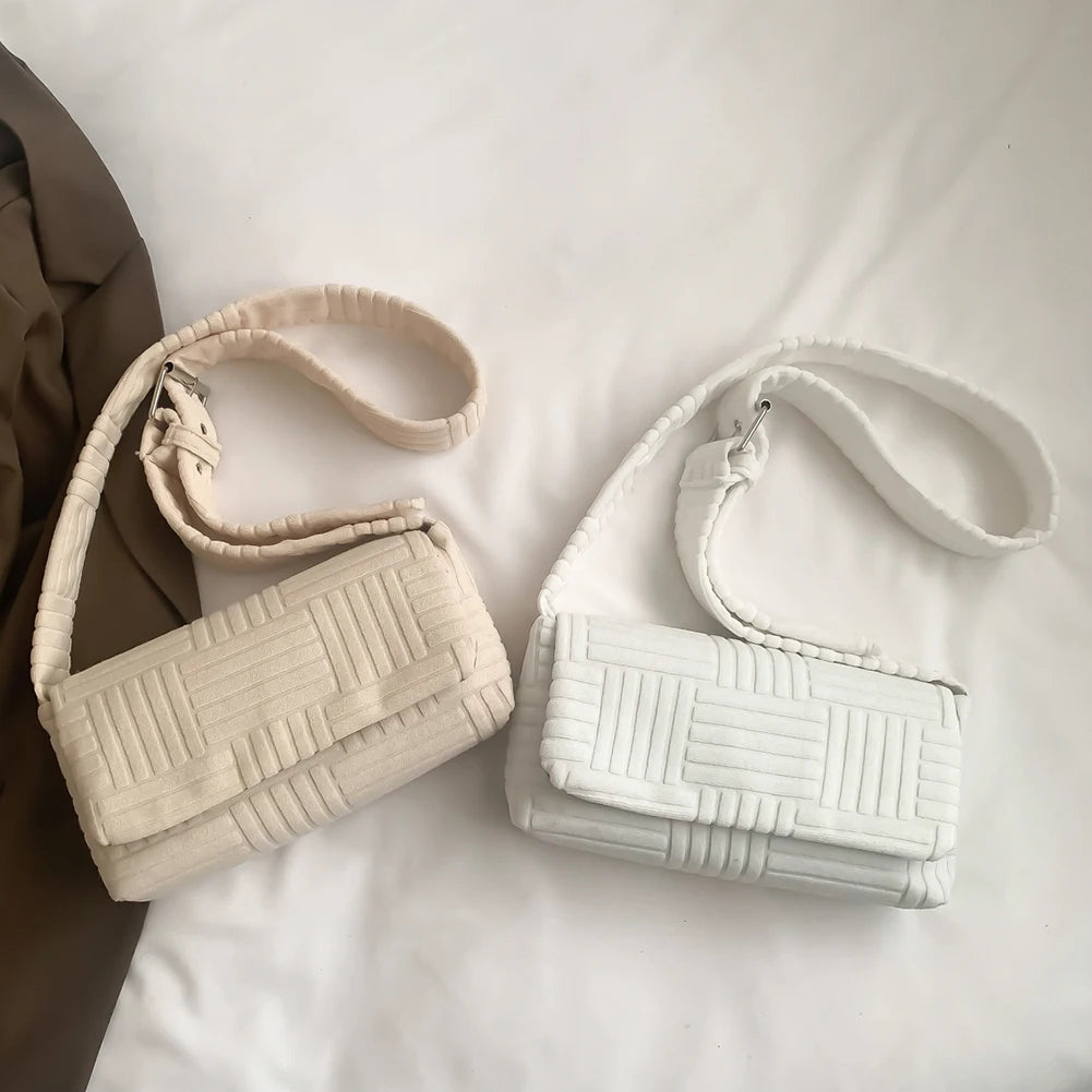 Women Messenger Bag Casual Small Square Satchels Soft Cloth Portable