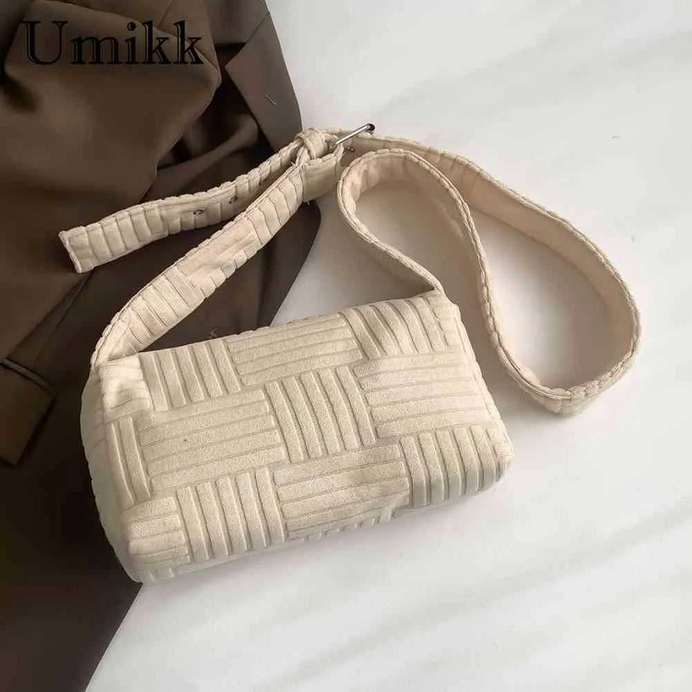 Women Messenger Bag Casual Underarm Bag Adjustable Strap Soft Cloth