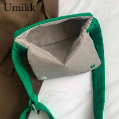 Women Messenger Bag Casual Underarm Bag Adjustable Strap Soft Cloth