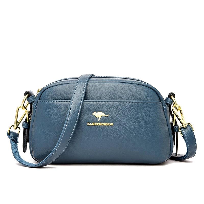 Soft Leather Women Messenger Bag Shoulder Crossbody Mother Bags