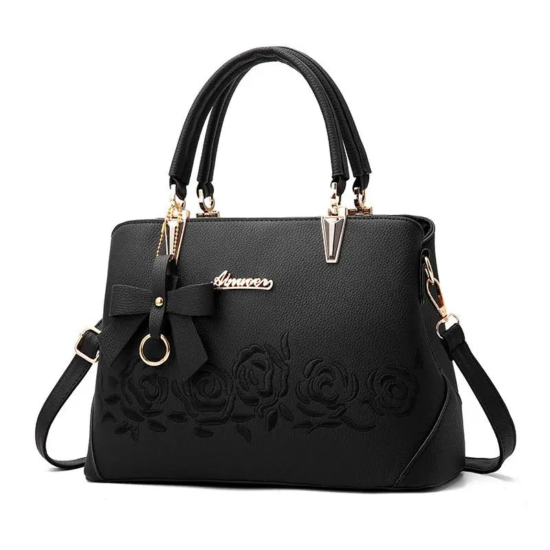Vintage Leather Women Messenger Bag Top-Handle Purse Wallet Handbag