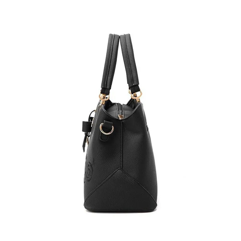 Vintage Leather Women Messenger Bag Top-Handle Purse Wallet Handbag