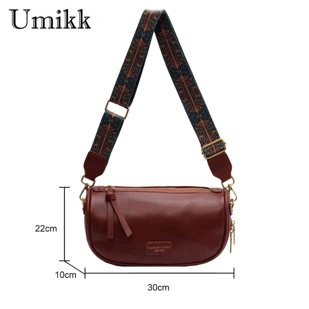Women PU Leather Messenger Bag Adjustable Strap Crossbody Travel Bag