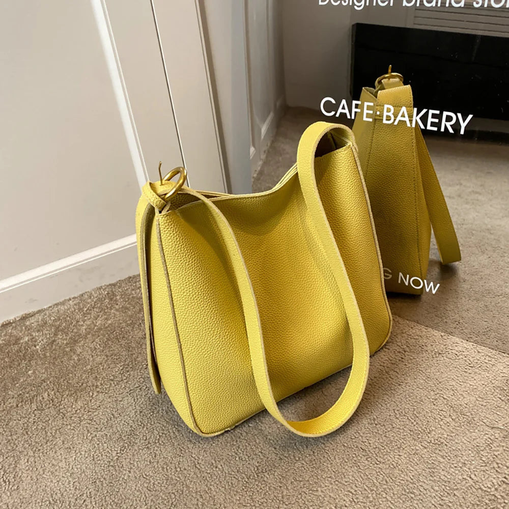 Women Messenger Pack Adjustable Straps Shoulder Bags Solid Tote Lichee Pattern P