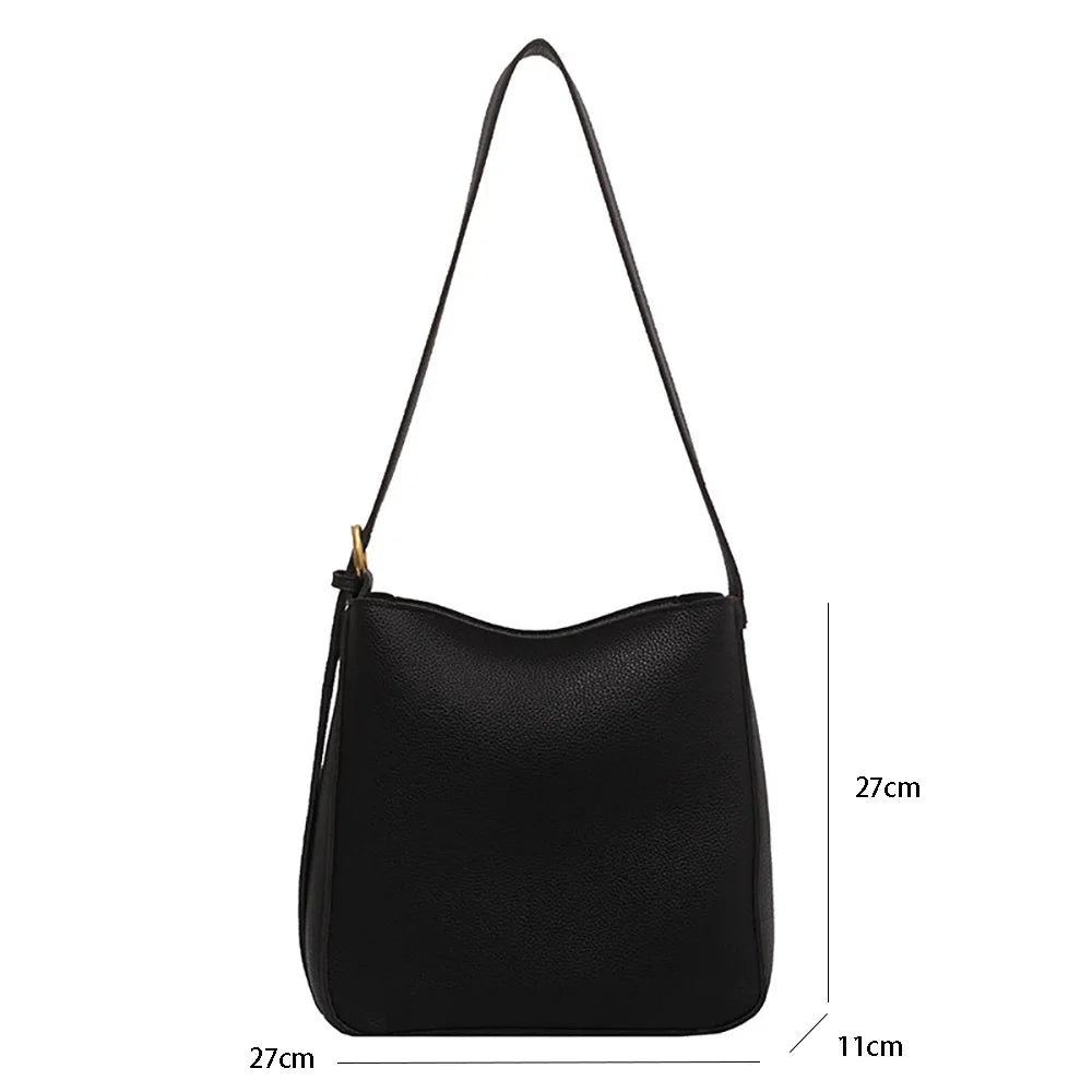 Women Messenger Pack Adjustable Straps Shoulder Bags Solid Tote Lichee Pattern P