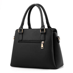 Women Messenger Tote Bag PU Leather Handbags Solid Crossbody Bags