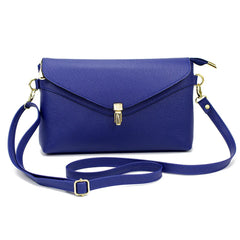 Women Mini Shoulder Bag PU Leather Solid Beach Bag Lock Catch Zipped