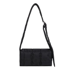 Women Crossbody Shoulder Bag Casual All-match Solid Thread Messenger Handbags