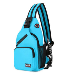 Women Oxford Cloth Crossbody Chest Bag Large Backpack