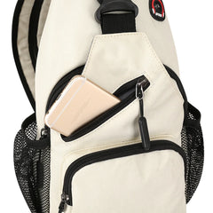 Women Oxford Cloth Solid Crossbody Chest Bag Travel Large Backpack
