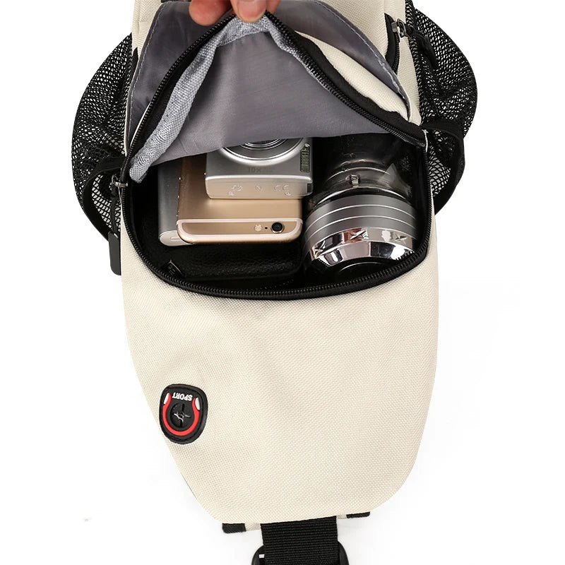 Women Oxford Cloth Crossbody Chest Bag Large Backpack