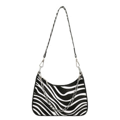 Women PU Leather Animal Pattern Printing Shoulder Underarm Bag