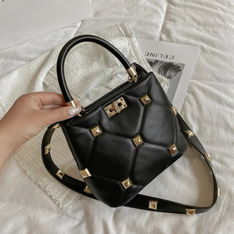 Women Rivet Studded Shoulder Bag Crossbody Bag Tote Bags