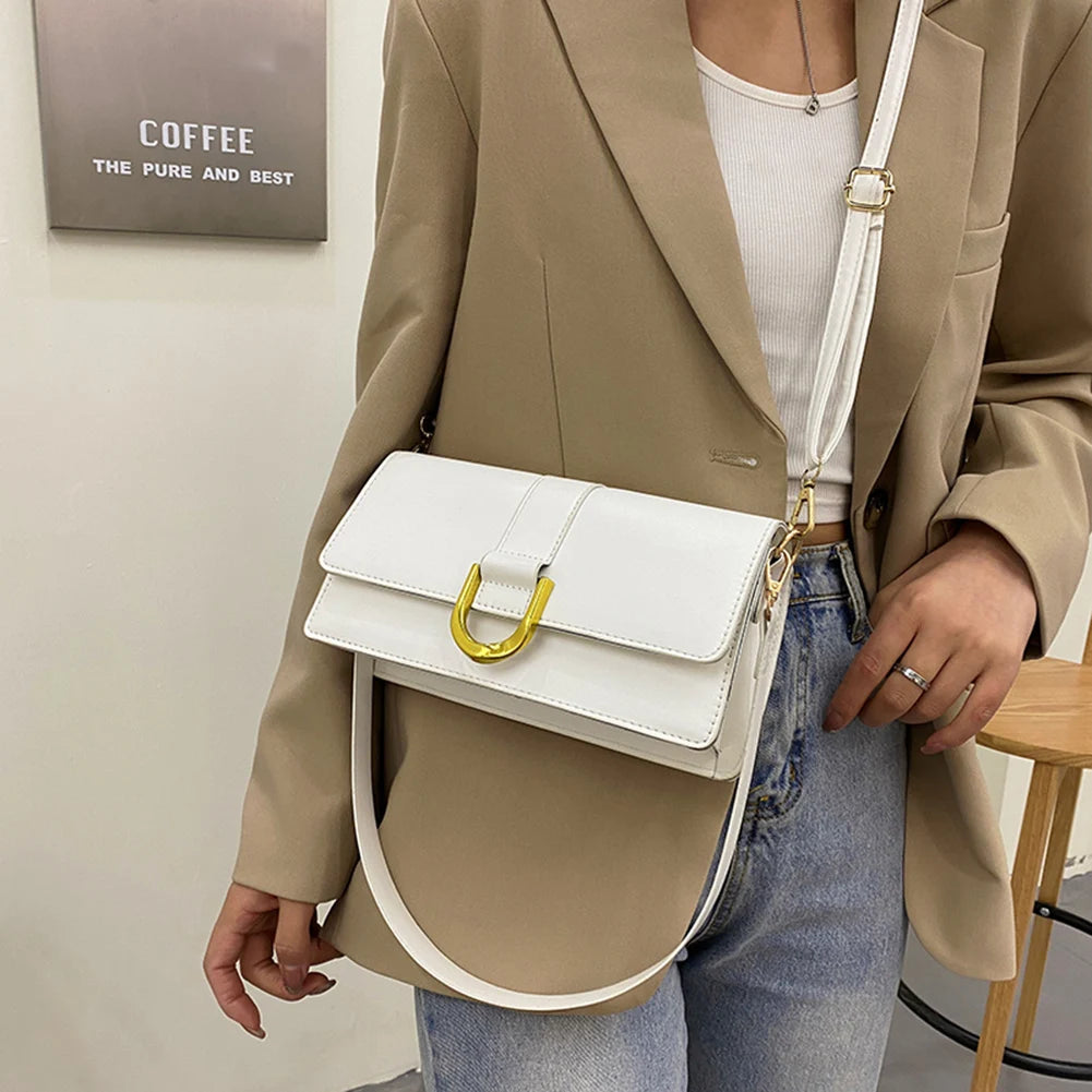 Vintage PU Leather Shoulder Bag Crossbody Handbag