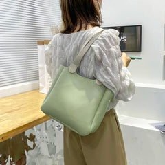 Women PU Leather Totes Large Capacity Ladies Shoulder Bags