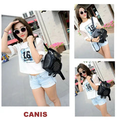Women PU Shoulder Satchel Owl Backpack Bag Tote Rucksack Purse