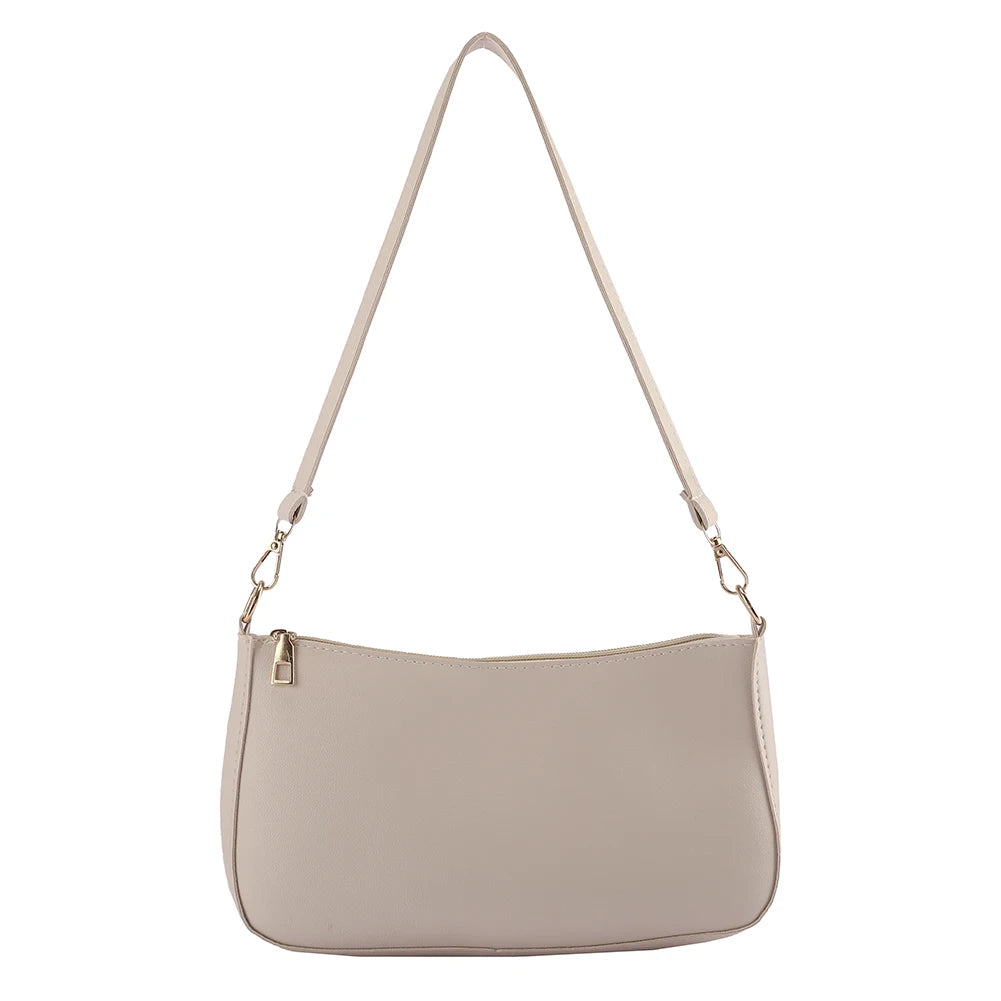 Women PU Shoulder Underarm Bag Casual Solid Small Purse Handbags