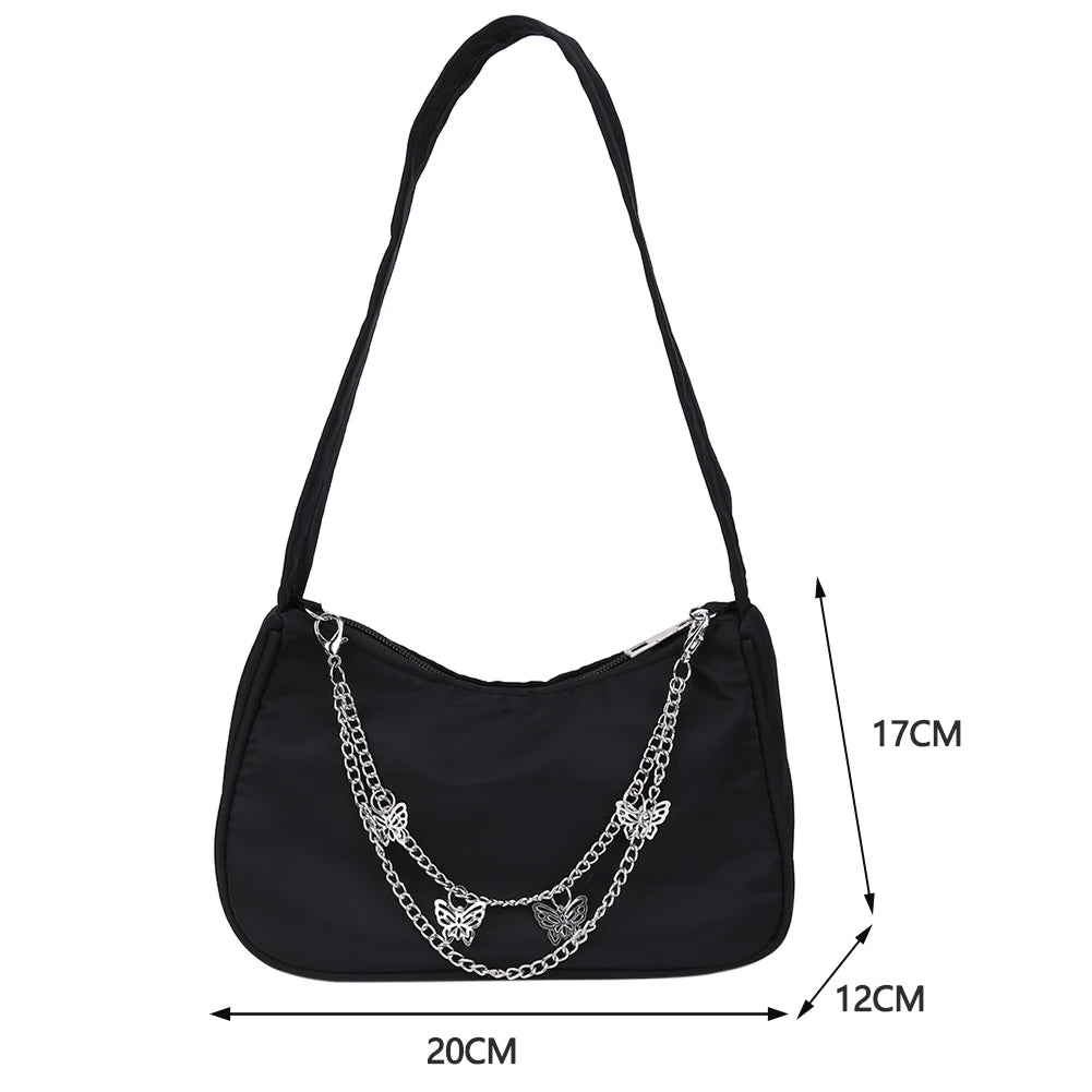 Women Butterfly Mini Purse Bag Chain Casual Shoulder Underarm