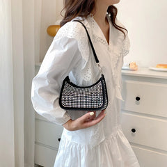 Rhinestone Underarm Bag Small Shoulder Handbag