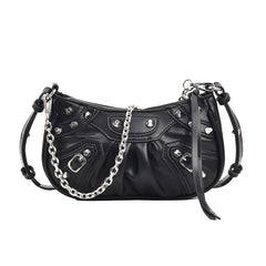 Women Rivet Crossbody Bag Chain Shoulder Messenger Bag