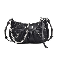 Women Rivet Crossbody Bag Chain Shoulder Messenger Bag