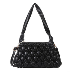 Women Ruched Shoulder Bags High Leather Crossbody Bags Female Handbags And Purse