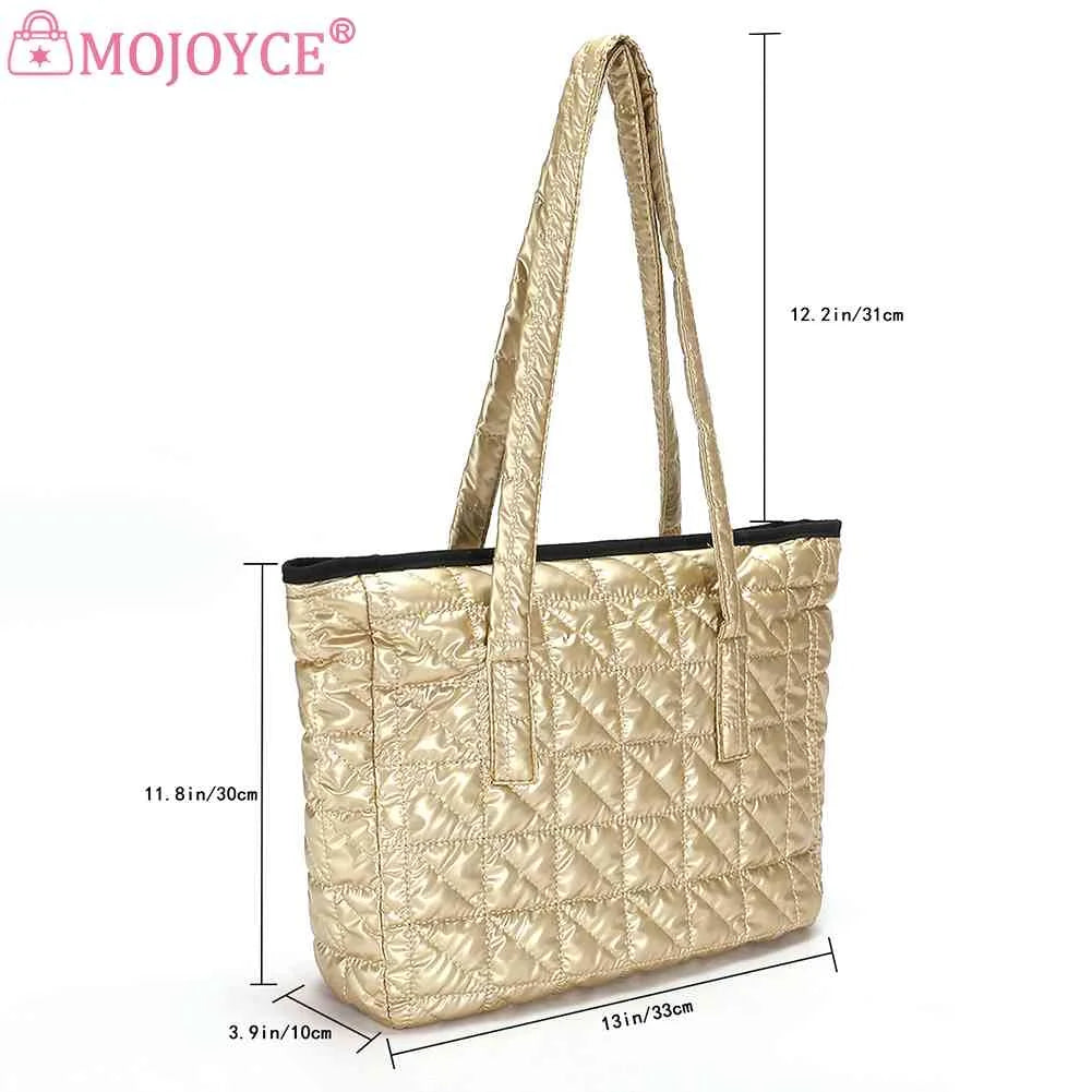 Women Cotton Padded Shoulder Bag Large Capacity Totes Bags