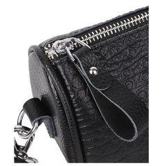 Women Shoulder Bag Crocodile Embossed Leather Wide Strap Crossbody Bags