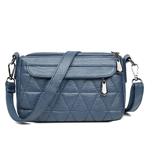 Women Shoulder Bag Double Layer Crossbody Bag Multifunction Big Capacity