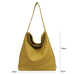 Vintage Pu Leather Women Shoulder Bag Large Capacity Tote