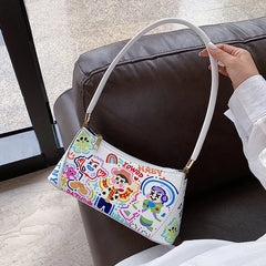 Printed PU Leather Small Shoulder Bag for Women
