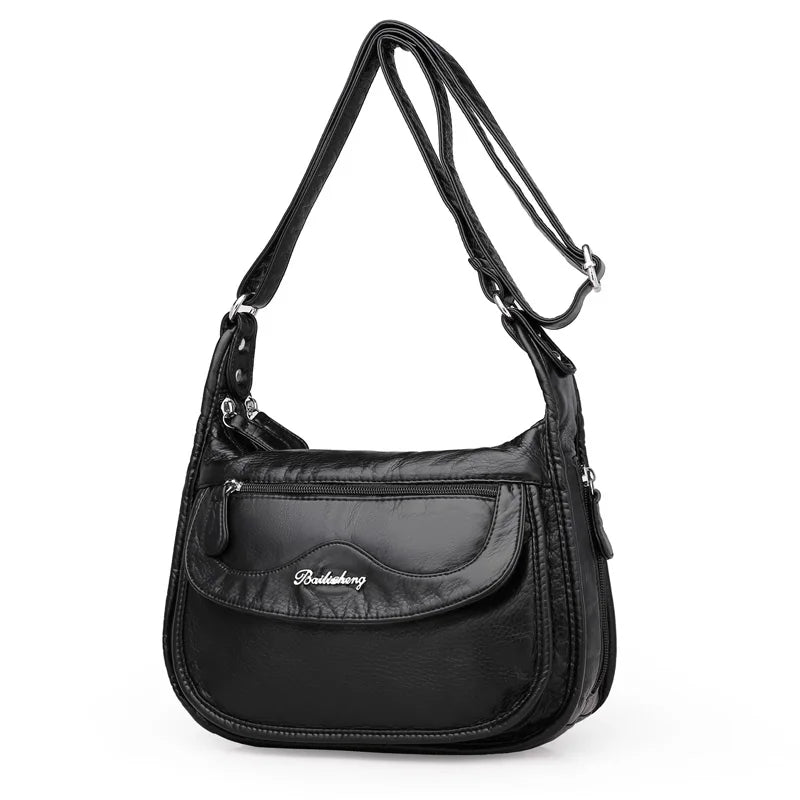 Women Shoulder Bag Pu Leather Crossbody Bag High Messenger Bag Grey
