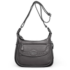 Women Shoulder Bag Pu Leather Crossbody Bag High Messenger Bag Grey