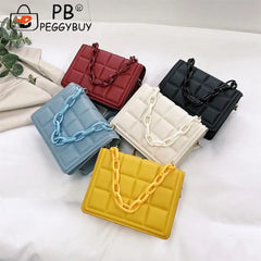 Small Plaid Crossbody Messenger Bag for Shopping