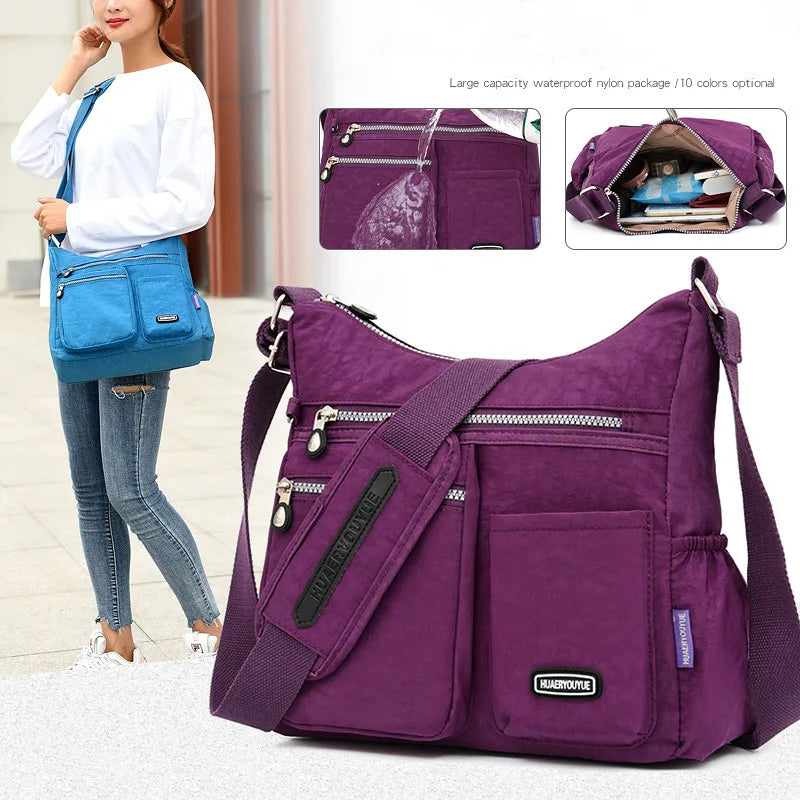 Waterproof Nylon Womens Shoulder Bag
