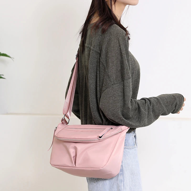 Women Shoulder Bags Nylon Messenger Bag Waterproof Zipper Package