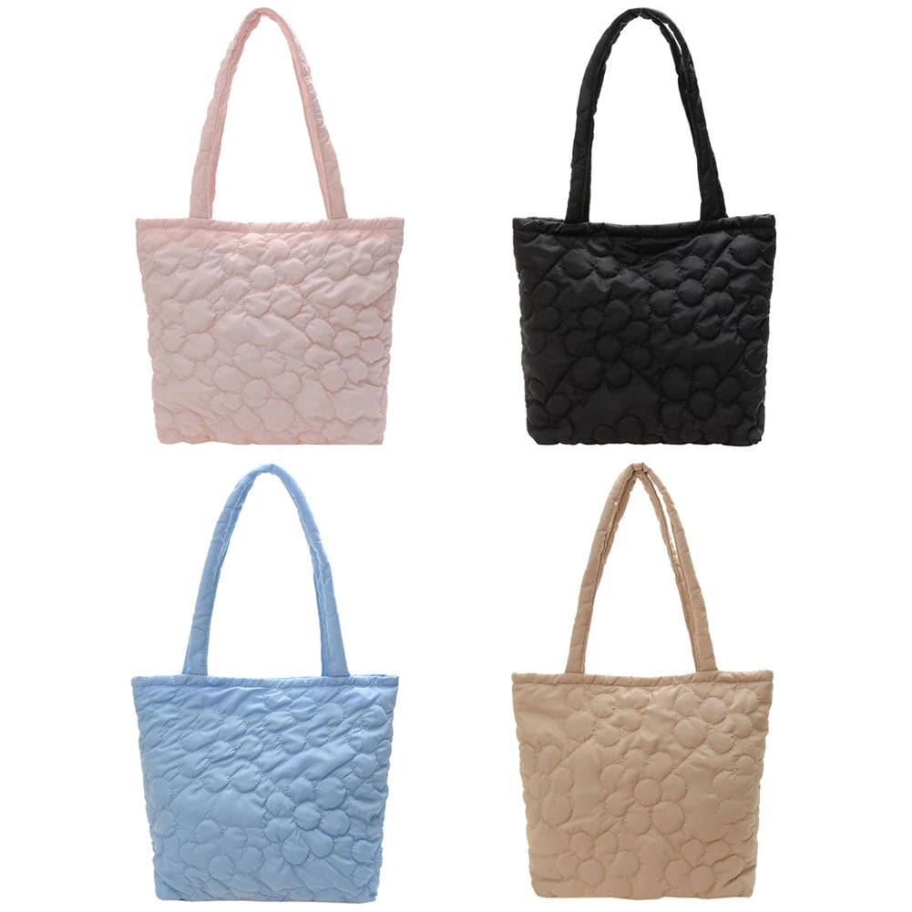 Quilted Rhombus Pattern Shoulder Handbag