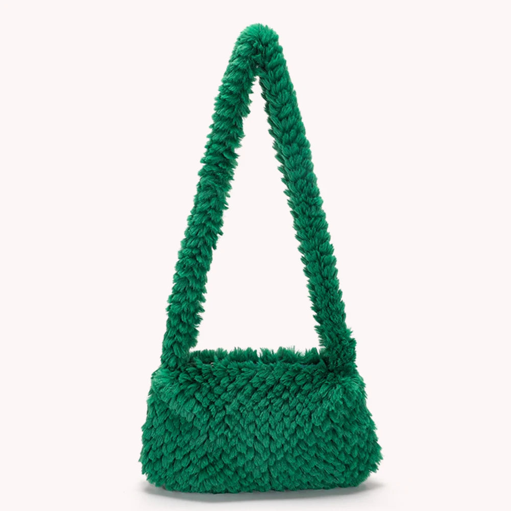 Heart Plush Shoulder Bag for Ladies