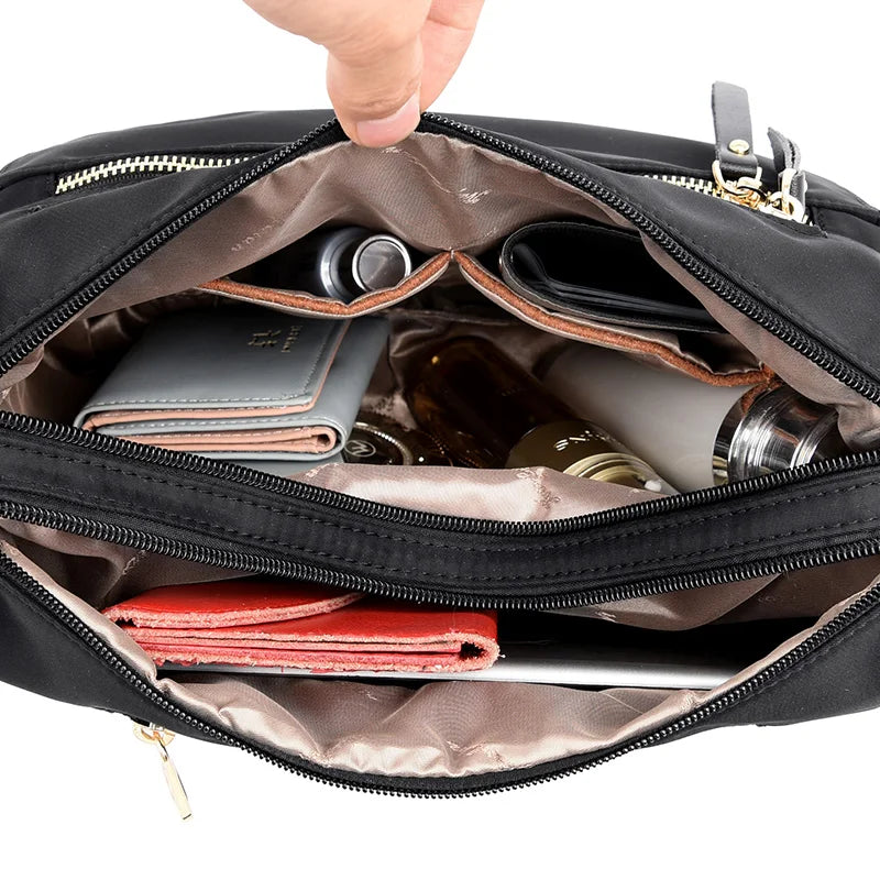 Waterproof Nylon Shoulder Bag Crossbody Messenger Handbag