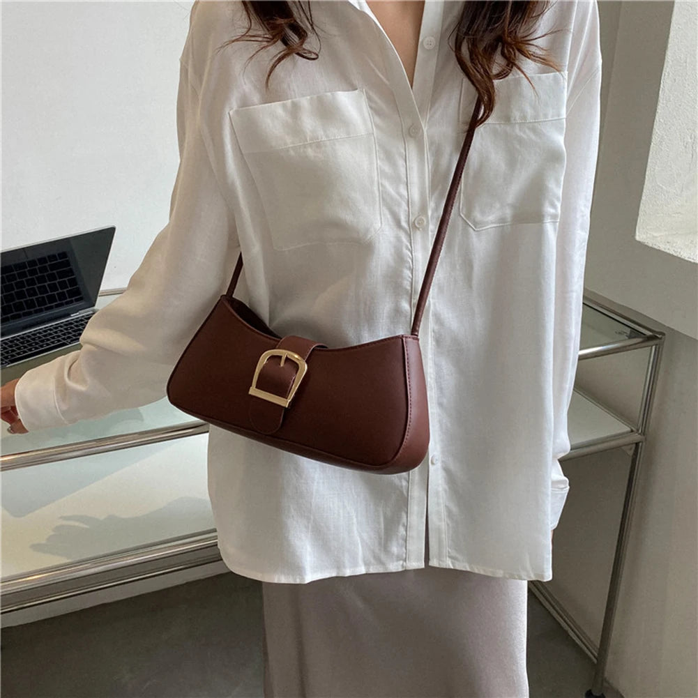 Women Shoulder Crossbody Bag Adjustable Hobos Top-handle Bags Solid Shopper Bag
