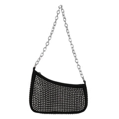 Women Shoulder Handbags Diamond Armpit Bag Irregular Chain Underarm Tote Bright
