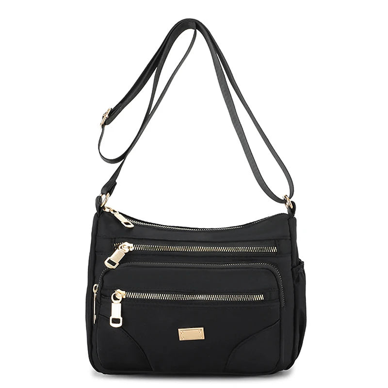 Nylon Shoulder Messenger Bag Waterproof Lightweight Travel Crossbody